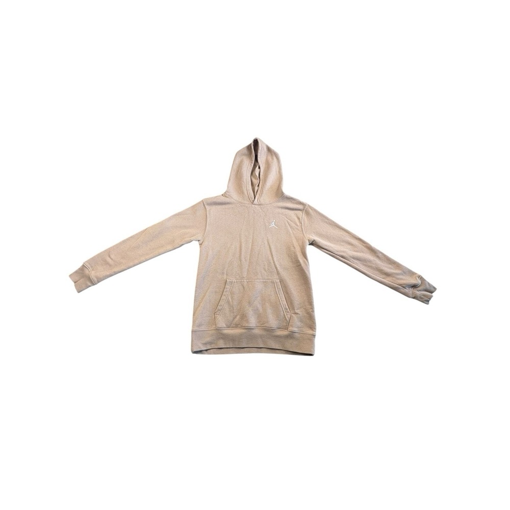 Nike Air Jordan Hoodie Youth Large Beige Pullover Sweatshirt